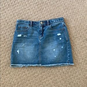 Denim mini skirt